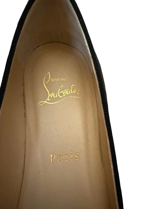 Christian Louboutin Kashasha Lizard Embossed Ballet Flats Black Size 38.5 + Box - Picture 14 of 15